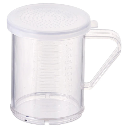 Winco PDG-10 to 10CXL, 10oz S to XL, Dredge w/ Clear Snap-on Lid