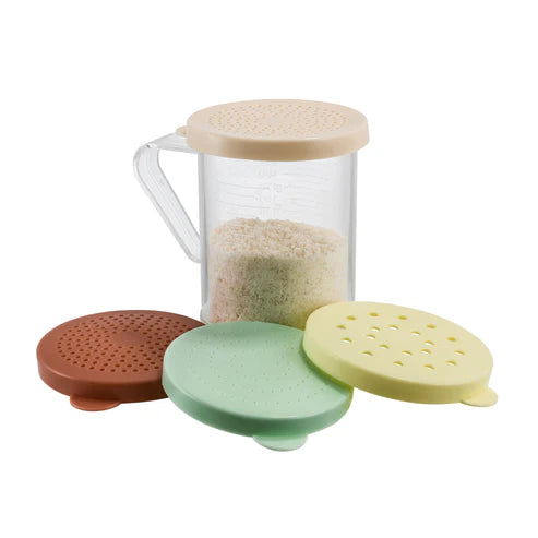 Winco PDG-10AC to 10Y, 10oz Diff Colors Dredge w/ Clear Snap-on Lid PC