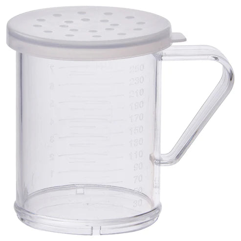 Winco PDG-10 to 10CXL, 10oz S to XL, Dredge w/ Clear Snap-on Lid