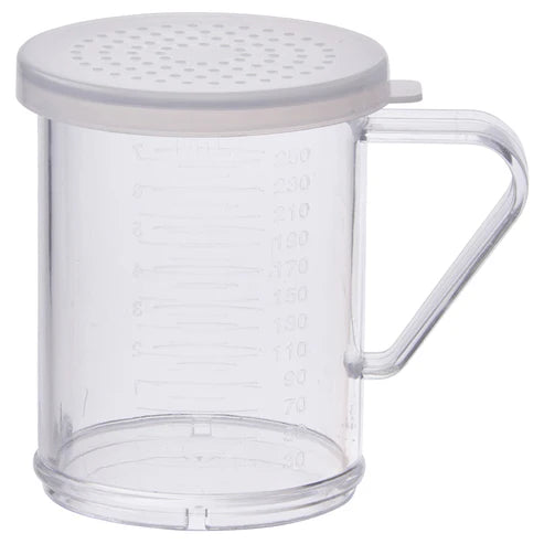 Winco PDG-10 to 10CXL, 10oz S to XL, Dredge w/ Clear Snap-on Lid