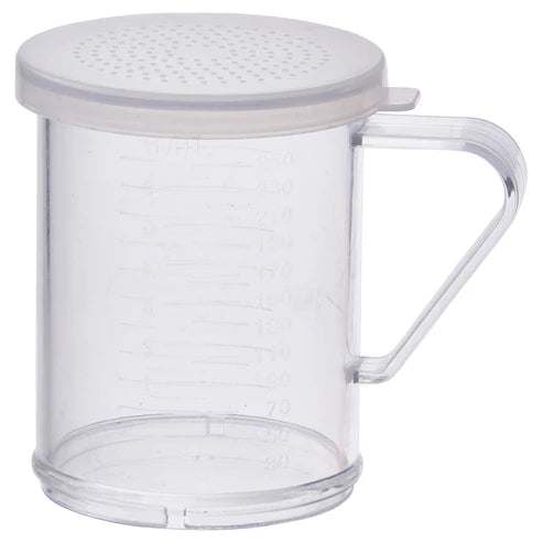Winco PDG-10 to 10CXL, 10oz S to XL, Dredge w/ Clear Snap-on Lid