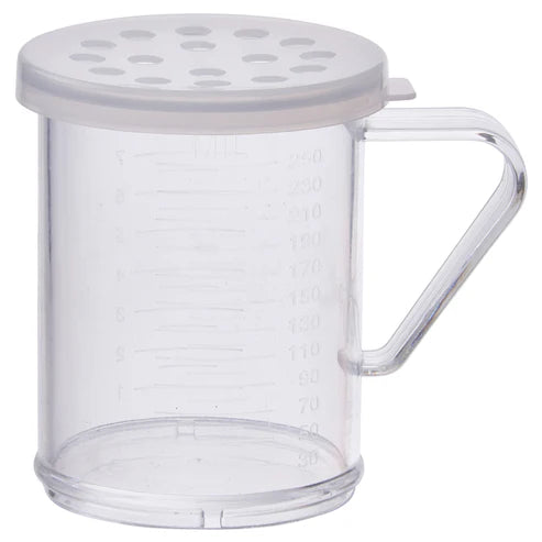 Winco PDG-10 to 10CXL, 10oz S to XL, Dredge w/ Clear Snap-on Lid