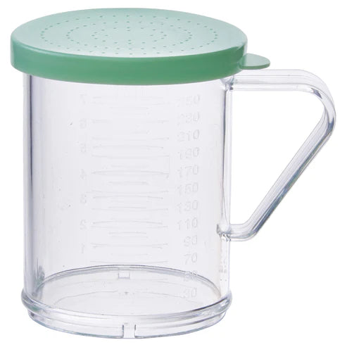 Winco PDG-10AC to 10Y, 10oz Diff Colors Dredge w/ Clear Snap-on Lid PC