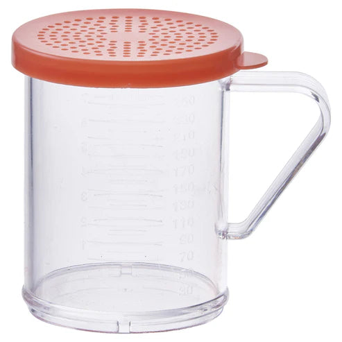 Winco PDG-10AC to 10Y, 10oz Diff Colors Dredge w/ Clear Snap-on Lid PC