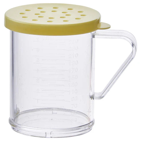 Winco PDG-10AC to 10Y, 10oz Diff Colors Dredge w/ Clear Snap-on Lid PC