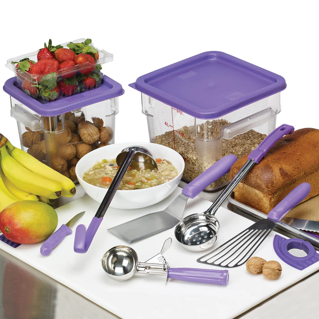 Winco PECC-128P/68P Allergen-Free Purple Covers for PESC/PTSC/PCSC, EA