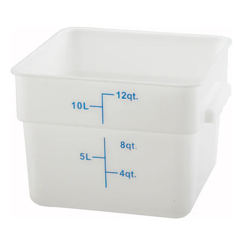 Winco PESC-12 to 8, 2-22qt, White, PP Square Storage Container, EA