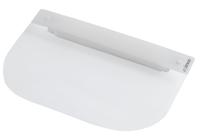 Winco PFS-1, 13"x8-1/2" Anti-Splash, Anti-Fog, Elastic Headband, Plastic Face Shield - Healthcare Settings, Food Service Industry, Industrial and Laboratory Environments