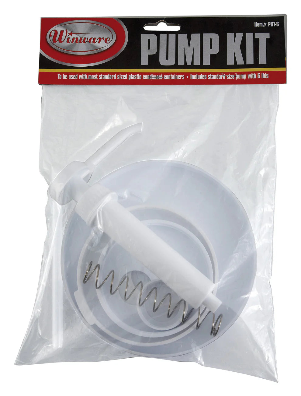 Winco PKT-6 5 Lids Pump Kit - Restaurant Kitchen, Buffet Stations, Catering Services