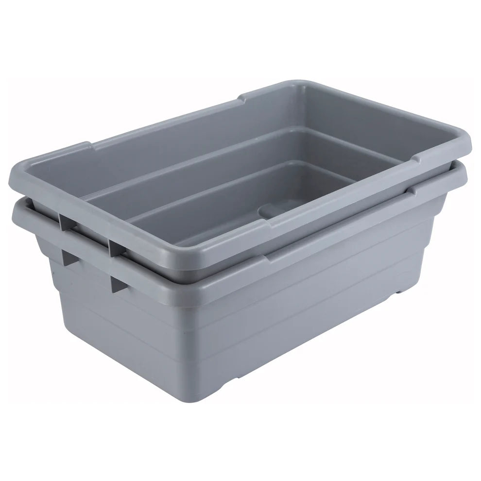 Winco PL-8, 24" x 15" x 8", Gray Lug, Nesting