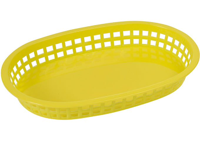 Winco PLB-G to PLB-Y 10-3/4" x 7-1/4" x 1-1/2" Green to Yellow, Oval Platter Baskets