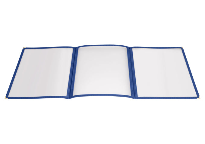 Winco PMCT-9B to PMCT-9U, 9.5"x12.125" Triple Fold Menu Covers, 5 Colors