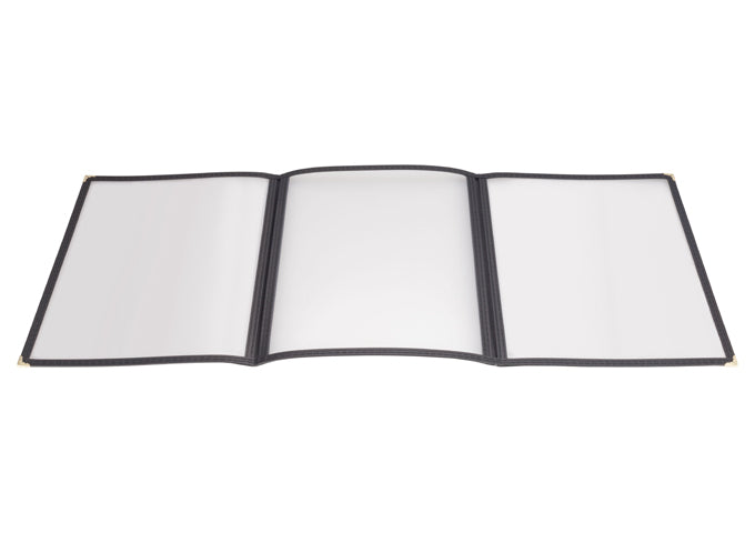 Winco PMCT-9B to PMCT-9U, 9.5"x12.125" Triple Fold Menu Covers, 5 Colors