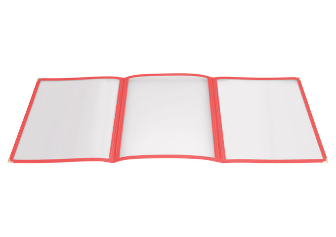 Winco PMCT-9B to PMCT-9U, 9.5"x12.125" Triple Fold Menu Covers, 5 Colors