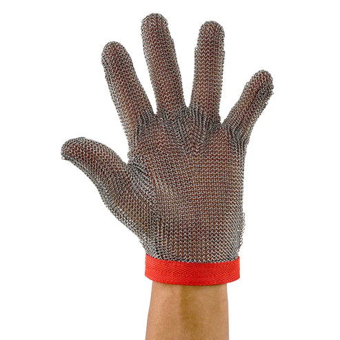 Winco PMG-1L to 1S, L-S, Reversible, B/R/W Protective Mesh Glove, EA