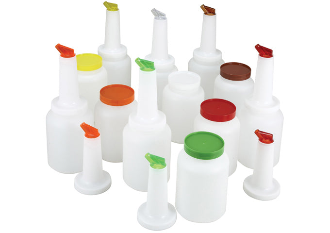 Winco PPB-1MX and PPB-2MX, 1qt/2qt Liquor Pour Bottle Set, 12/Case