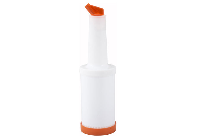 Winco PPB-1B to PPB-2Y, 1–2 Qt Colored Liquor/Juice Pour Bottles