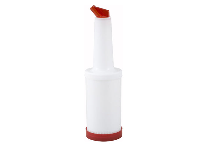 Winco PPB-1B to PPB-2Y, 1–2 Qt Colored Liquor/Juice Pour Bottles