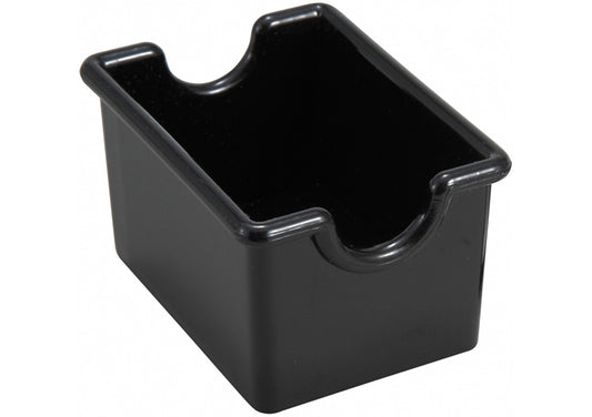 Winco PPH-1C to PPH-1W Plastic Clear, Black, and White Sugar Packet Holder - Restaurant Kitchen, Buffet Stations, Catering Services