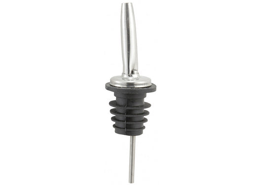 Winco PPM-4 Black Plastic Stopper Tapered Spout Metal Pourers