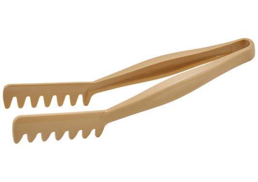 Winco PPT-11B and PPT-11C Beige and Clear PC Spaghetti Tongs - Restaurant Kitchen, Buffet Stations, Catering Services