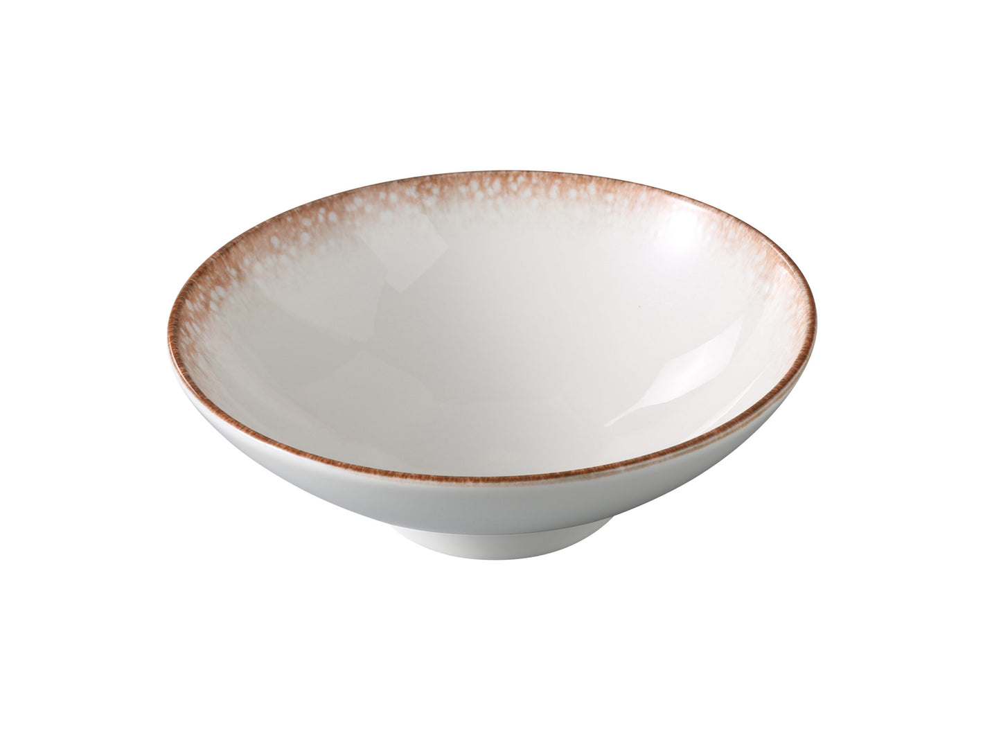 Yanco Bowl PR-508 offers a warm, rustic aesthetic with modern versatility. Featuring the Porto collection’s signature earthy brown rim and smooth white porcelain body, this 38 oz bowl is ideal for serving ramen, noodles, hearty soups, or grain-based dishes. Its generous size and durable construction make it a standout option for both casual and refined dining settings.
