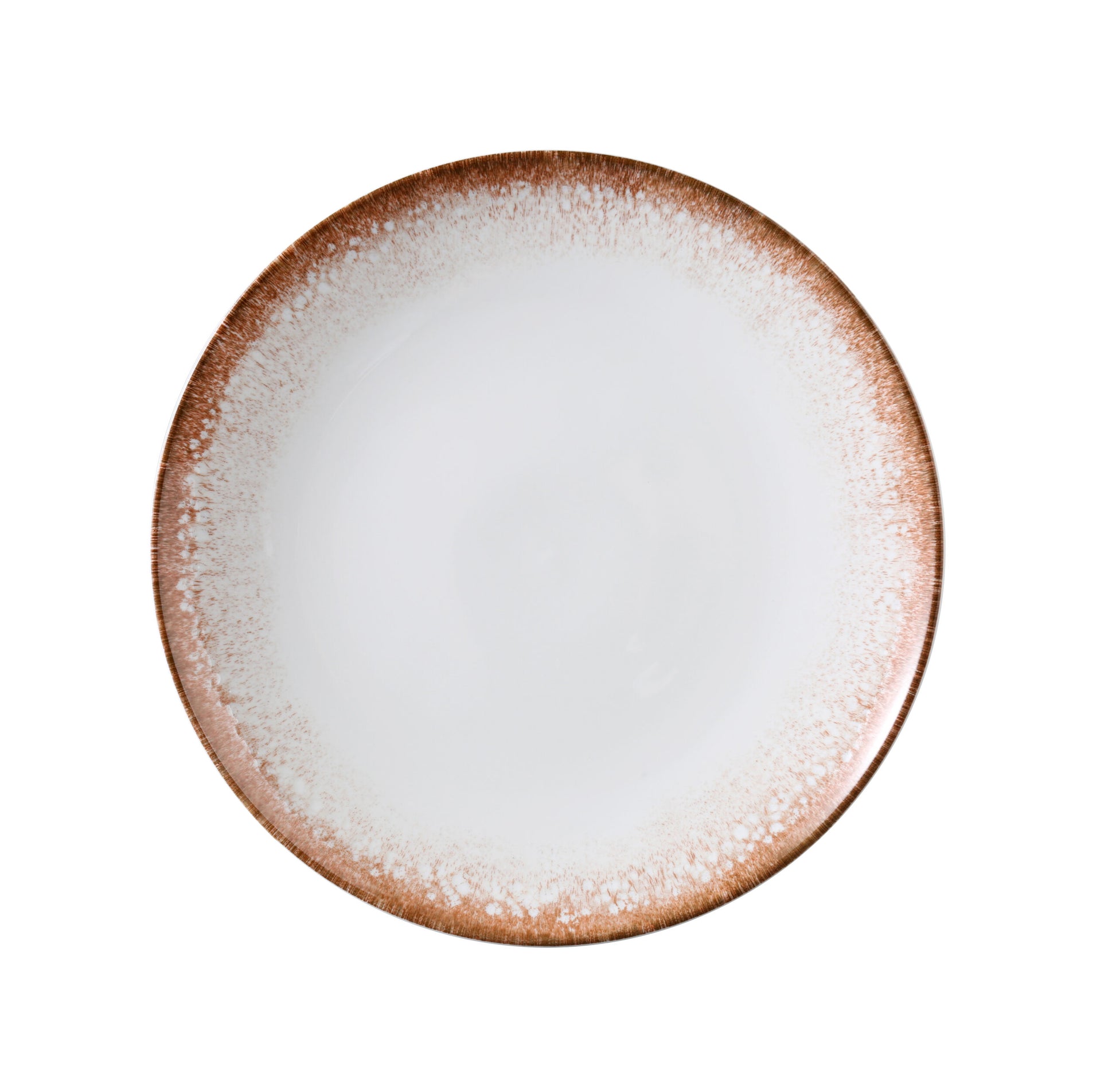 Yanco Coupe Round Plate PR-710 showcases a balance of rustic elegance and modern utility. With its earthy brown rim and smooth white center, this 10 1/4" dinner plate adds a touch of warmth to any meal presentation. Crafted from durable porcelain with a subtle coupe profile, it's ideal for serving entrées, composed salads, or shared appetizers in restaurants, cafés, or catered events.