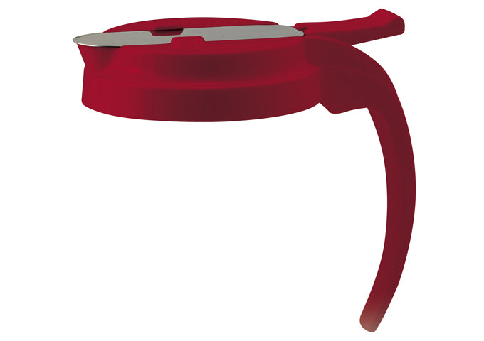 Winco PSUD-RLid to PSUD-WLid 48oz Red, Tan and White Syrup Dispenser Lid for 32oz