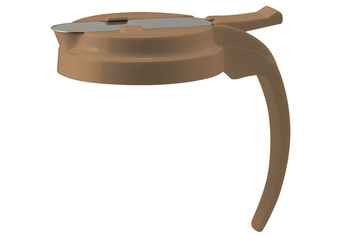 Winco PSUD-RLid to PSUD-WLid 48oz Red, Tan and White Syrup Dispenser Lid for 32oz
