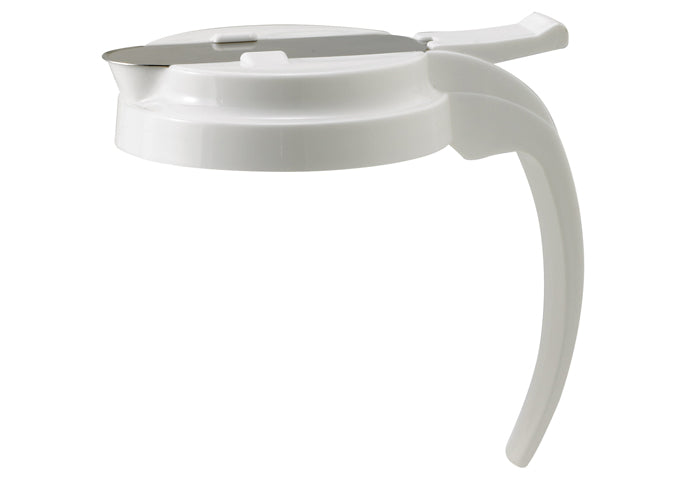 Winco PSUD-RLid to PSUD-WLid 48oz Red, Tan and White Syrup Dispenser Lid for 32oz
