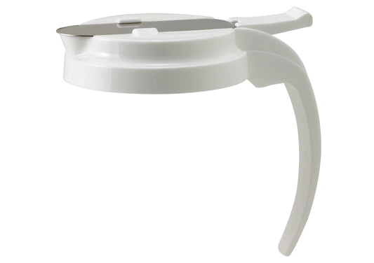 Winco PSUD-RLid to PSUD-WLid 48oz Red, Tan and White Syrup Dispenser Lid for 32oz