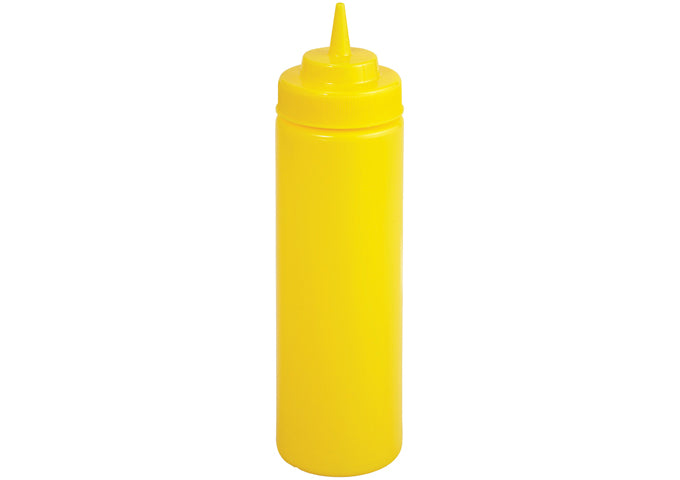 Winco PSW-12 to PSW-32Y 12-24oz 6/pk Wide Mouth Squeeze Bottles