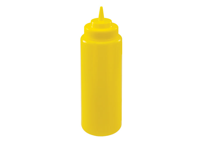 Winco PSW-12 to PSW-32Y 12-24oz 6/pk Wide Mouth Squeeze Bottles
