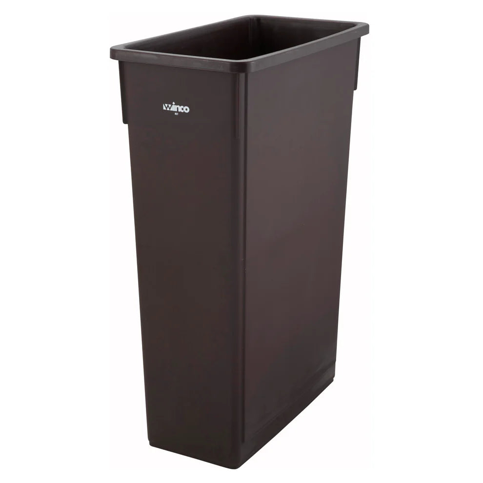 Winco PTC-23B-23SG, 23gal Slender Trash Cans in Various Colors