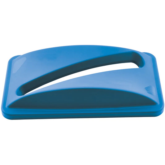 Winco PTCP-23L, Paper Recycling Cover for Slim Trash Can, Blue