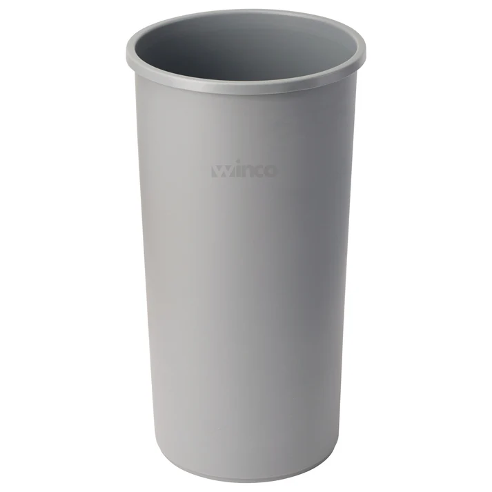 22" Gallon Round Tall Trash Can 1/Pack it has a slim round shaped design that is great for office or lobby area applications.