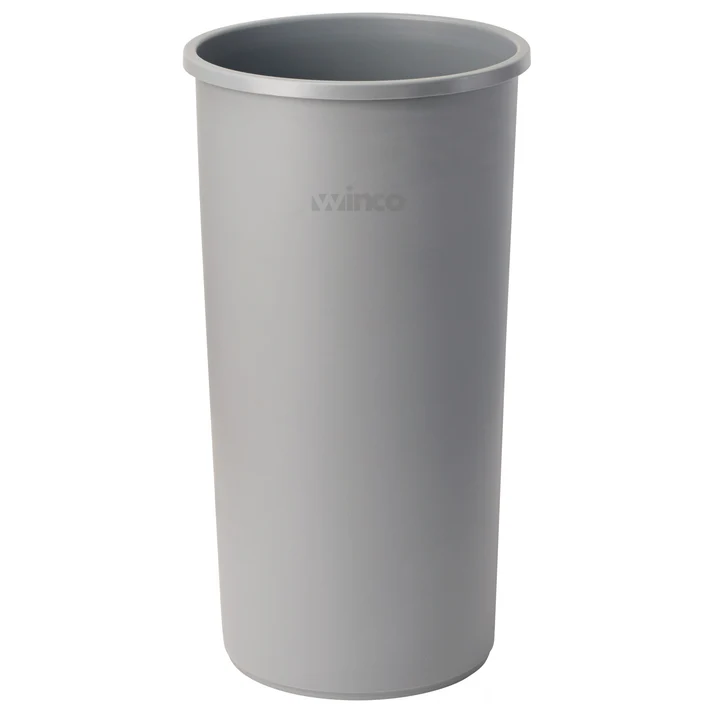 22" Gallon Round Tall Trash Can 1/Pack it has a slim round shaped design that is great for office or lobby area applications.
