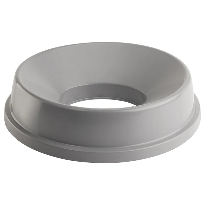 Round Lid for PTCR-22G 12/Pack is a trash can lid designed for use with the Winco PTCR-22G 22 gallon trash can. This lid features a funnel top design to allow for hands-free waste disposal. Trash can is sold separately.