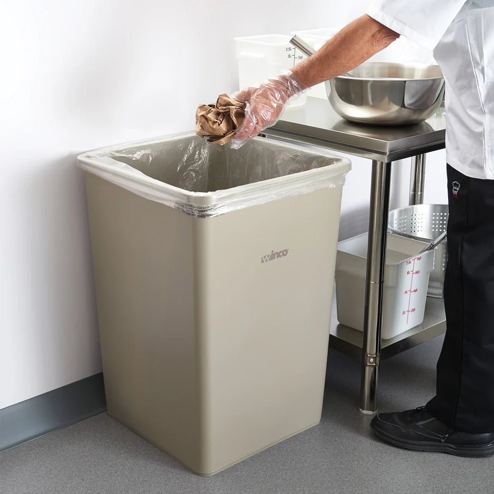 Winco PTCS-23BE-35G, 10-44 Gallon, Various Colors Trash Cans