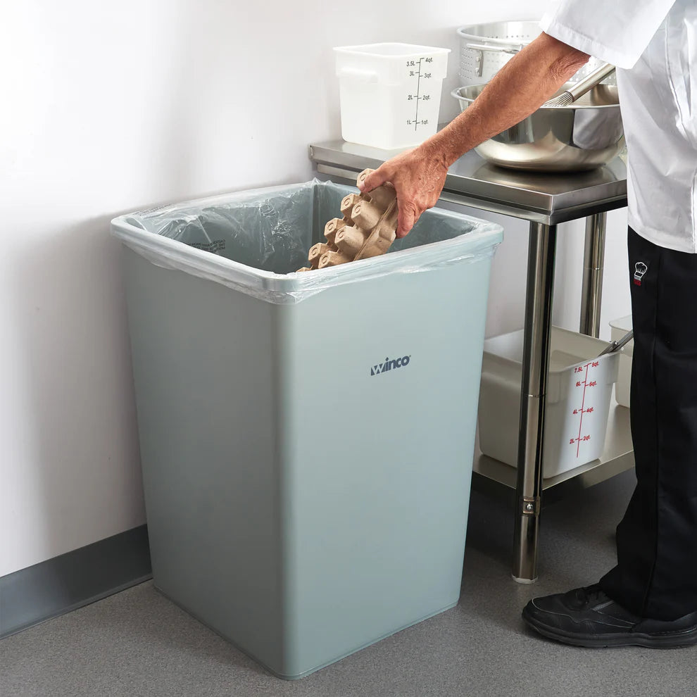 Winco PTCS-23BE-35G, 10-44 Gallon, Various Colors Trash Cans