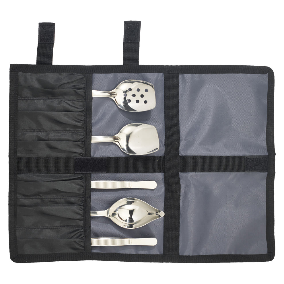 Winco PTK-6SET, 6-Pc Plating Tool Set with Spoons, Tongs & Bag