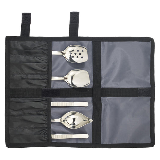 Winco PTK-6SET, 6-Pc Plating Tool Set with Spoons, Tongs & Bag