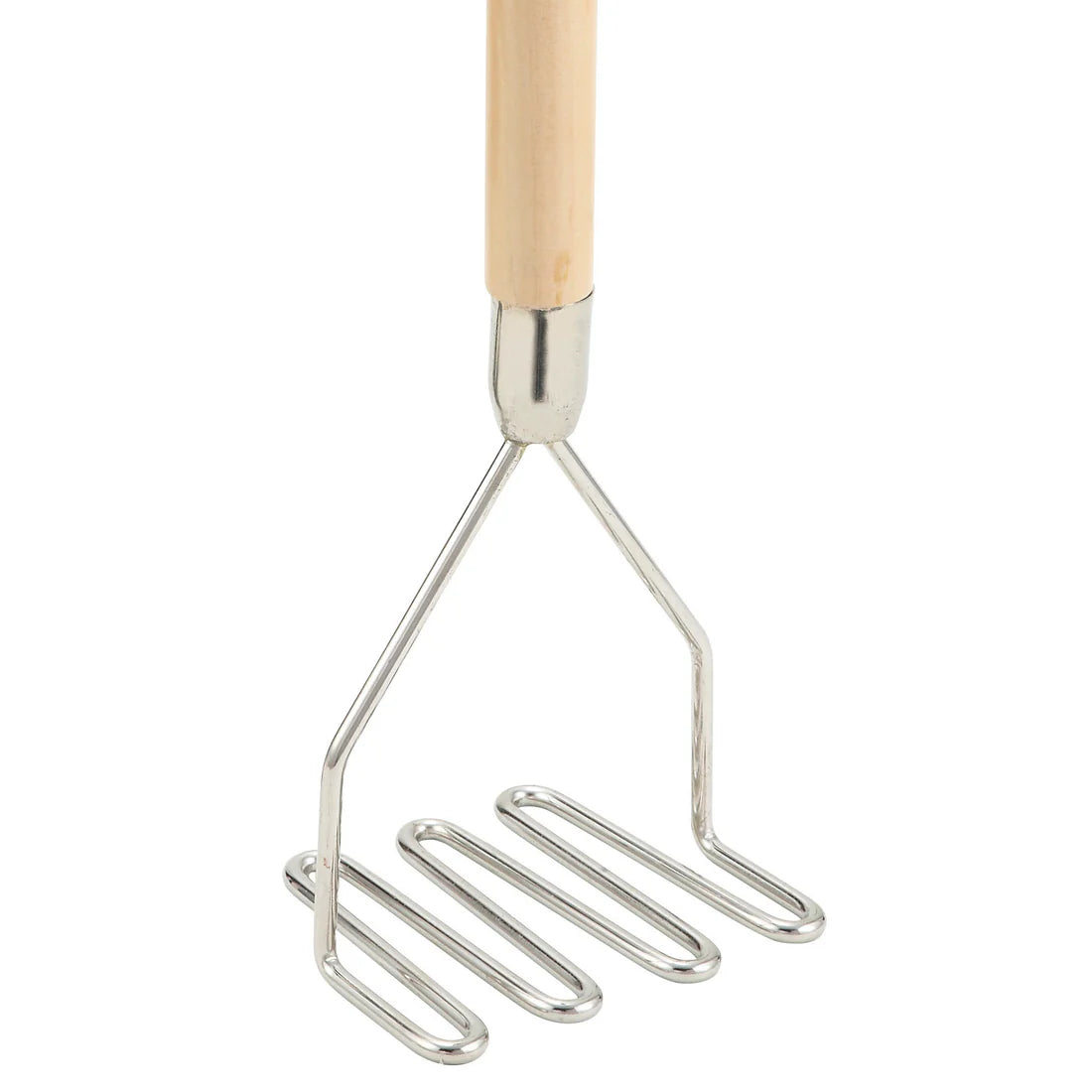 Winco PTM-18R to 24S, Round/Square, Wood Hdl Chrome Potato Masher, EA