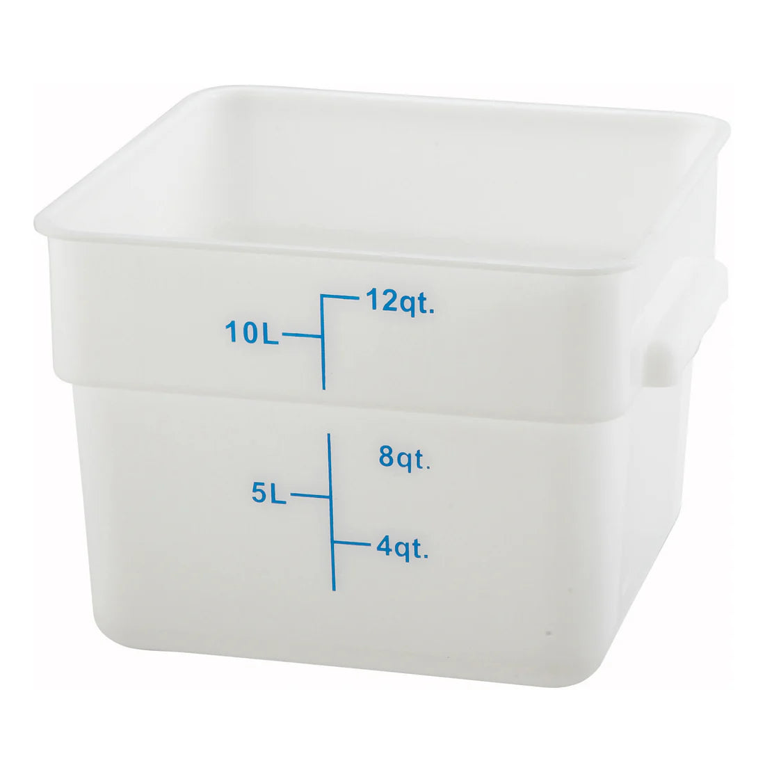 Winco PTSC-12 to 8, 4-22qt Translucent PP Square Storage Container, EA