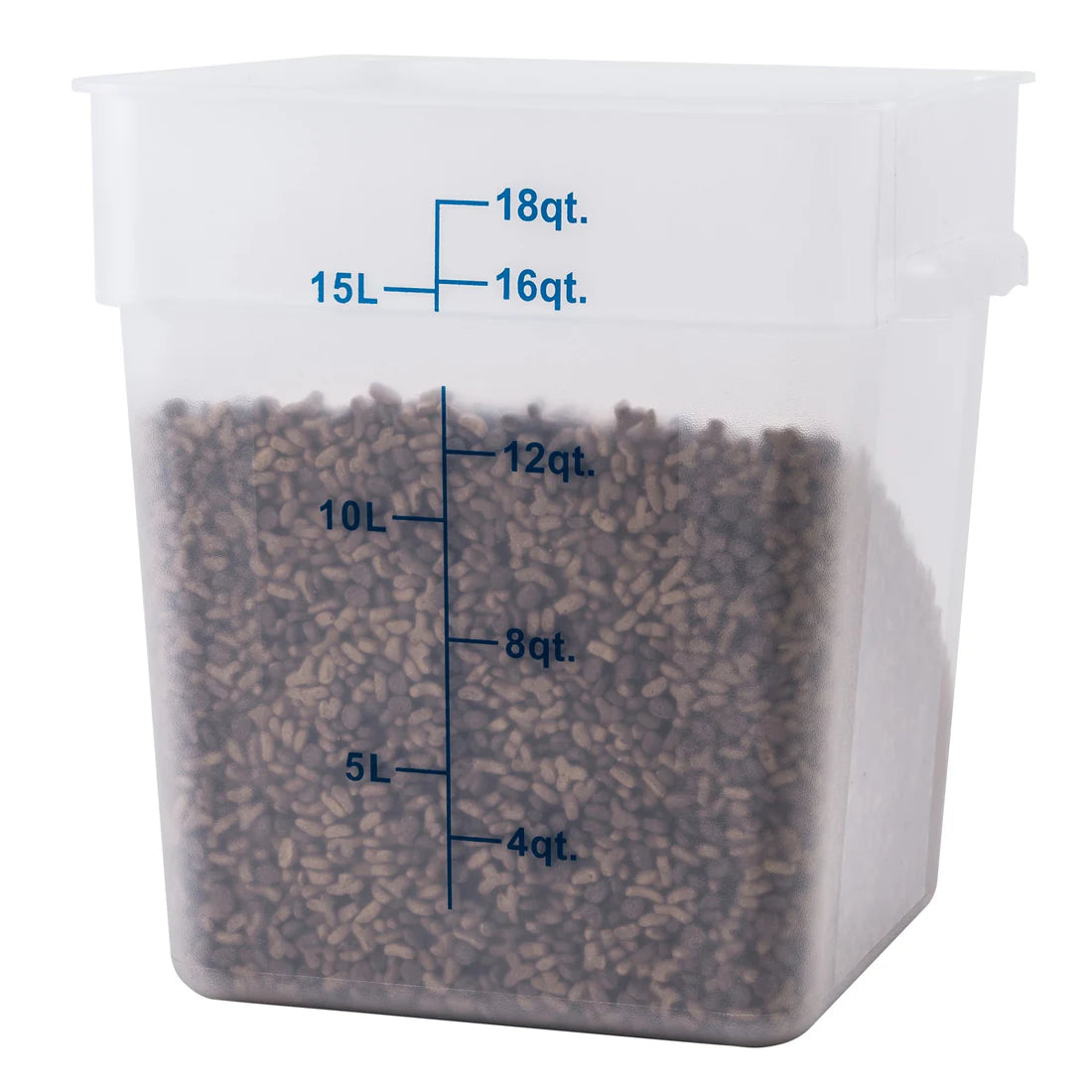 Winco PTSC-12 to 8, 4-22qt Translucent PP Square Storage Container, EA