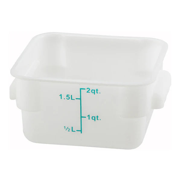 Winco PTSC-12 to 8, 4-22qt Translucent PP Square Storage Container, EA