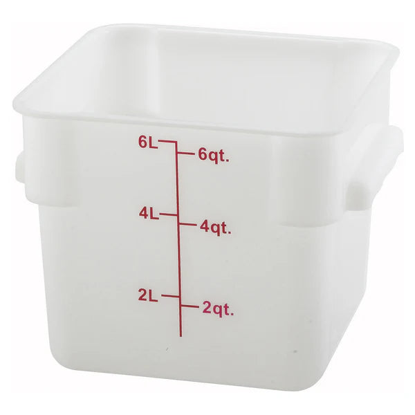 Winco PTSC-12 to 8, 4-22qt Translucent PP Square Storage Container, EA