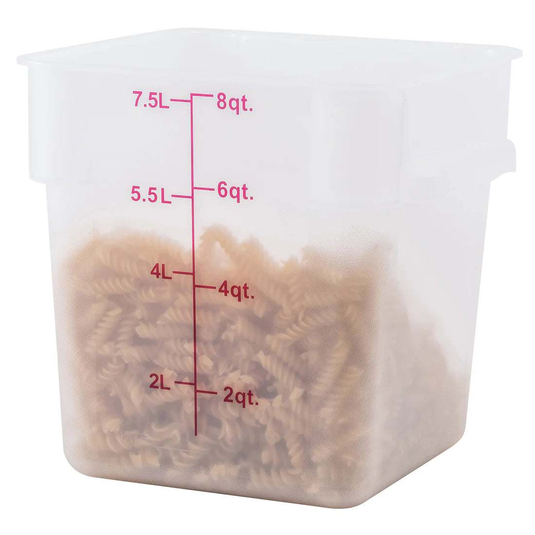 Winco PTSC-12 to 8, 4-22qt Translucent PP Square Storage Container, EA