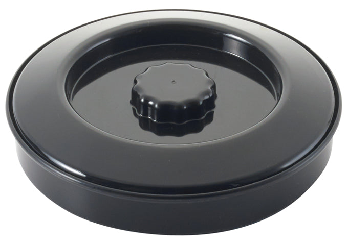 Winco PTW-7K 7-1/2" Dia x 1-7/8"H, Stackable, PP, Black, NSF Tortilla Warmer with Lid