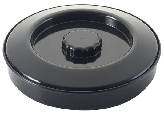Winco PTW-7K 7-1/2" Dia x 1-7/8"H, Stackable, PP, Black, NSF Tortilla Warmer with Lid
